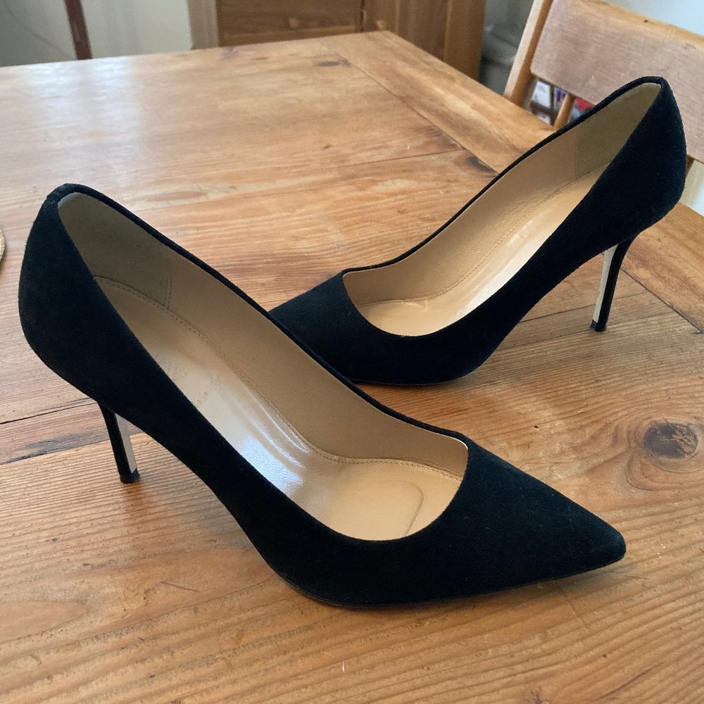J Crew Black Suede 3.5" Pumps